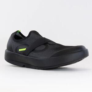 OOFOS Men's OOMG Fibre Low Slip On Recovery Comfort Sneakers Black/Grey Size 9